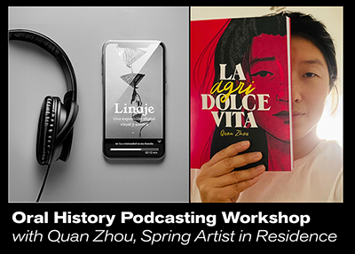 Oral history podcasting workshop header